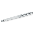 Crystalline Nova Rollerball Pen, White, Chrome Plated