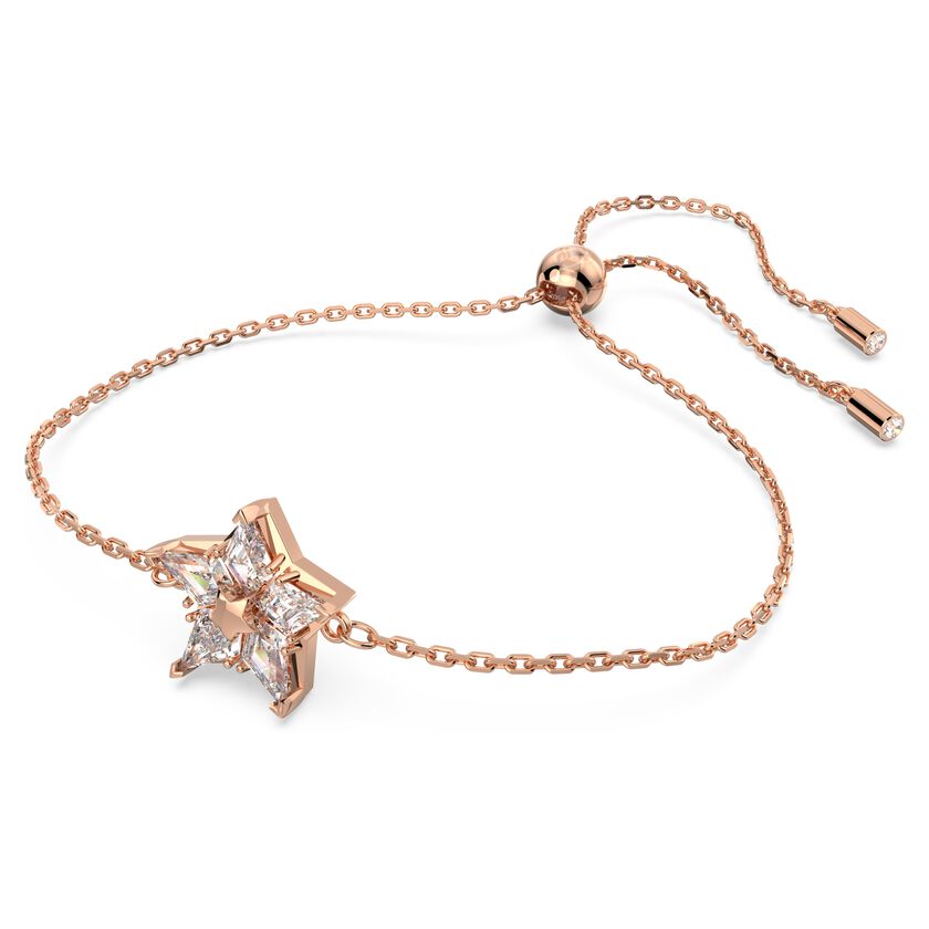 Swarovski Stella Bracelet, Kite Cut, Star, White, Rose Gold-Tone Plated 5645460